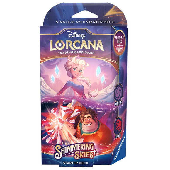 Disney Lorcana Shimmering Skies Starter Deck Amethyst & Ruby
