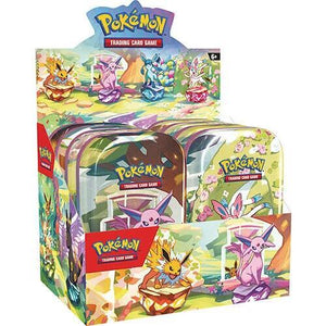 Pokémon Scarlet & Violet Prismatic Evolutions Mini Tin Display
