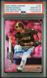 PSA 10 2020 Topps Chrome Pink Refractor #149 Andres Munoz RC San Diego Padres Autographed POP1