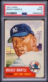 PSA 2 1953 Topps #82 Mickey Mantle New York Yankees