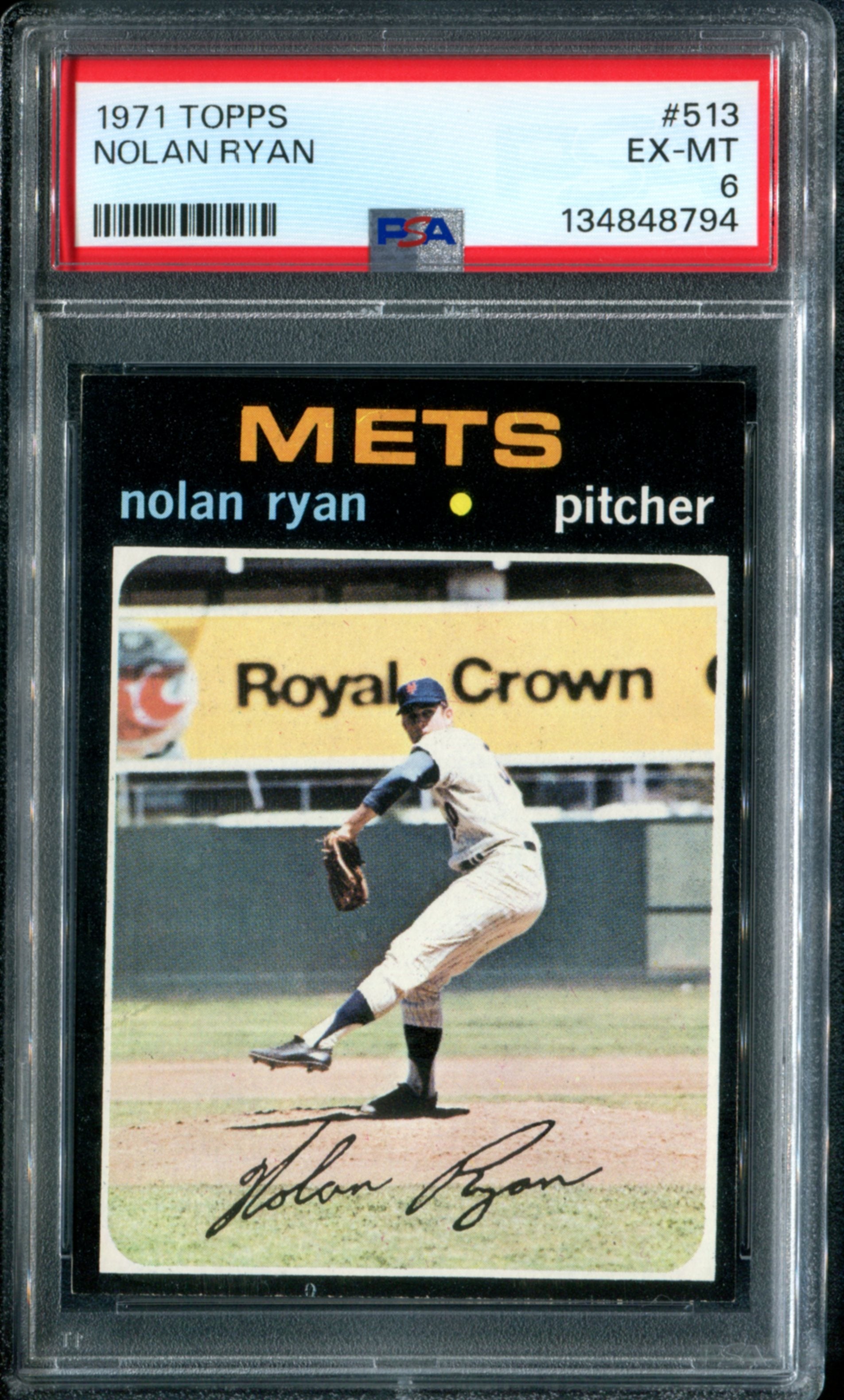 PSA 6 1971 Topps #513 Nolan Ryan New York Mets PQ++ – Northwest