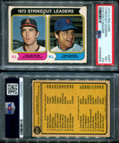 PSA 3.5 1974 O-Pee-Chee #207 Strikout Leaders Nolan Ryan California Angels Tom Seaver New York Mets