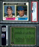 PSA 7 1974 Topps #207 Strikeout Leaders Nolan Ryan California Angels Tom Seaver New York Mets