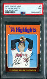 PSA 7 1975 Topps Mini #5 Nolan Ryan California Angels