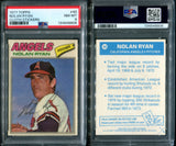 PSA 8 1977 Topps Cloth Stickers #40 Nolan Ryan SP California Angels