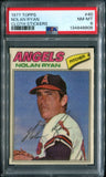 PSA 8 1977 Topps Cloth Stickers #40 Nolan Ryan SP California Angels