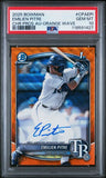 2025 BOWMAN CHROME PROSPECT AUTOGRAPHS #CPAEPI EMILIEN PITRE CHR PROS AU-ORANGE WAVE PSA 10
