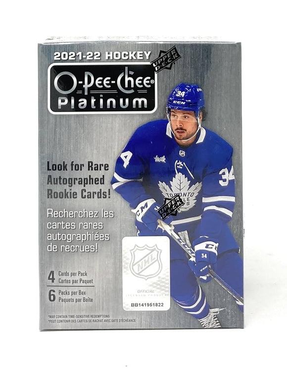 2021-22 O-Pee-Chee OPC Platinum Hockey Retail Blaster Box