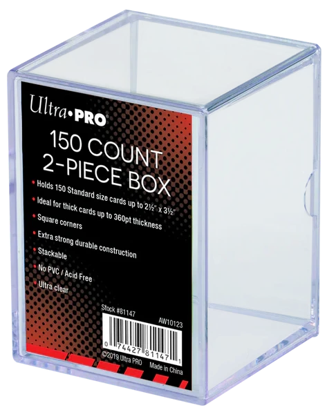 Ultra Pro 2-Piece Clear 150 Card Storage Box