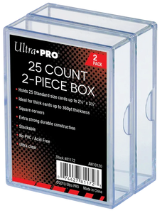 Ultra Pro 2-Piece 25-Count Clear Card Storage Boxes (2ct)