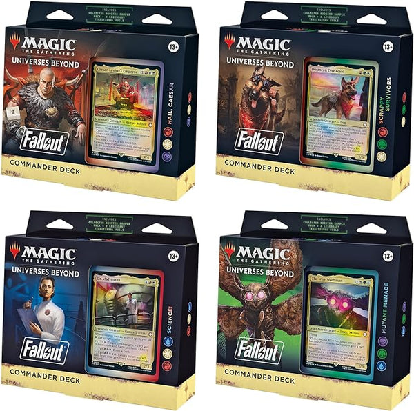 mtg commander decks ebay MTG Universes Beyond: Fallout Set of 4 Commander Decks – Northwest  Sportscards