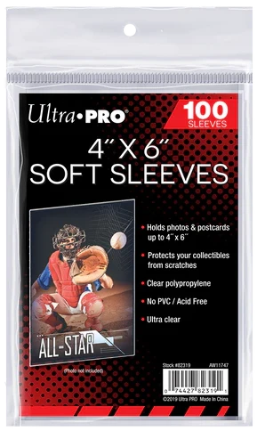 Penny Sleeves For Trading Cards Ultra Pro 4x6 Soft Sleeves - Pack Of 100 Ultra Clear Card Protectors 1000 Penny Penny Sleeves For Trading Cards Ultra Pro 4x6 Soft Sleeves - Pack Of 100 Ultra Clear Card Protectors 1000 Penny