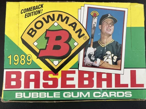 1989 Bowman Baseball Box