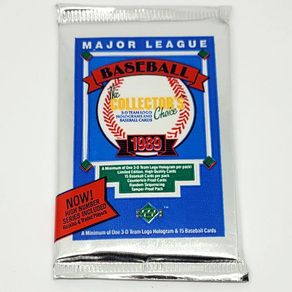 1989 Upper Deck Baseball w/High Series Pack (#'s 1-800) **FREE with Sports Purchase December 3rd
