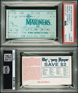 Ken Griffey Jr. Autographed Signed 7/30/95 Ticket Seattle Mariners PSA & PSA DNA AUTH POP1
