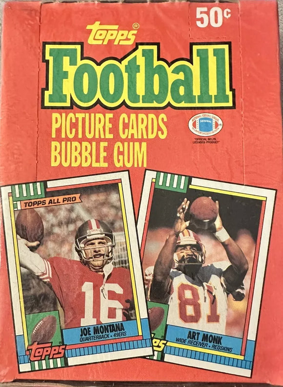 1990 Topps Football Box