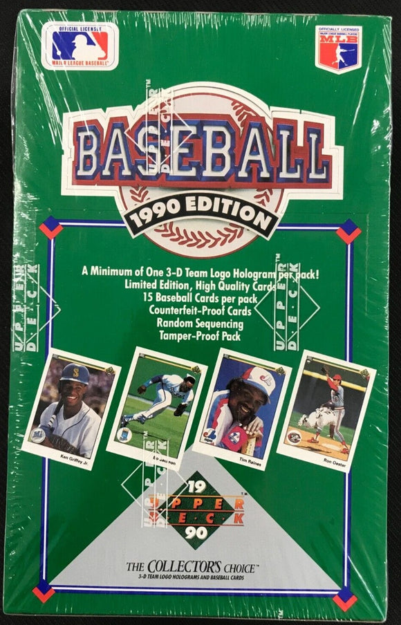 1990 Upper Deck UD Series 1 Low # Baseball Wax Box