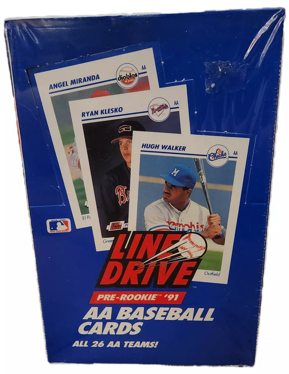 1991 Line Drive AA Pre-Rookie Baseball Box w/36 Packs