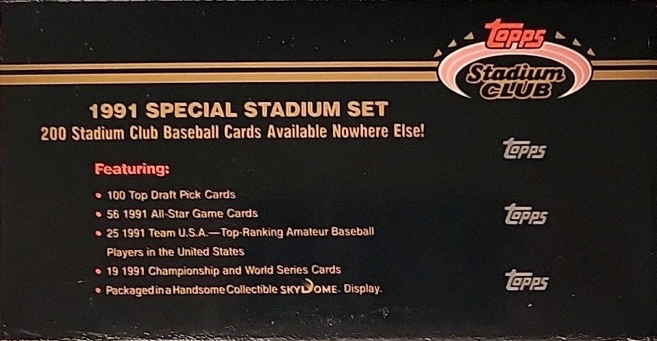 1991 Stadium Club Dome Baseball Factory Set **SALE – Northwest Sportscards