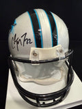 Christian McCaffrey Riddell Panthers Mini Helmet Leaf Authenticated