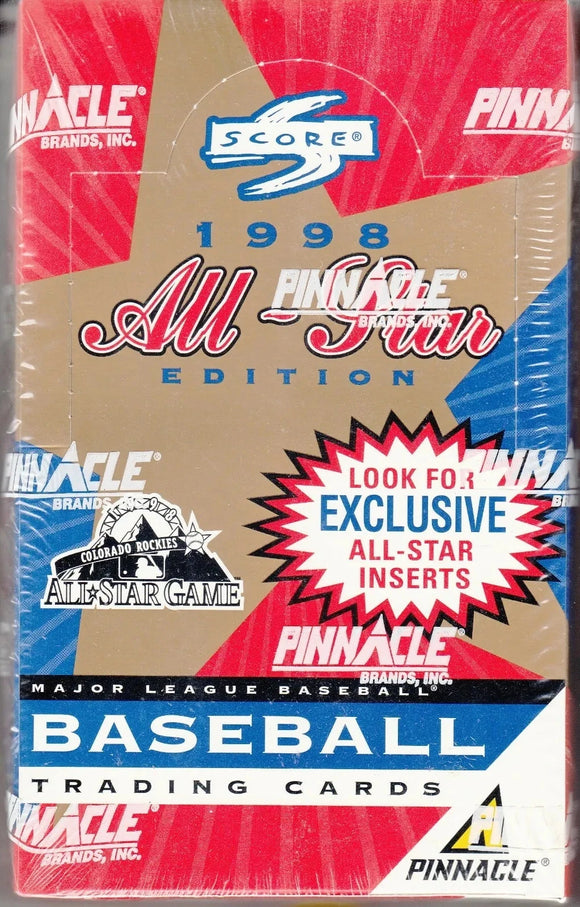 1998 Score Pinnacle All-Star Edition Baseball Hobby Box 36/10