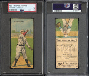 PSA 1 1911 Mecca Double Folders T201 #38 Joe McGinnity Tom McCarty POP20