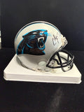 Christian McCaffrey Riddell Panthers Mini Helmet Leaf Authenticated