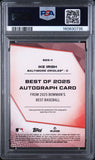 2025 BOWMAN'S BEST BEST OF 2025 AUTOGRAPHS #B25-II IKE IRISH BEST OF 2025 AU-ORANGE REF /25 PSA 9