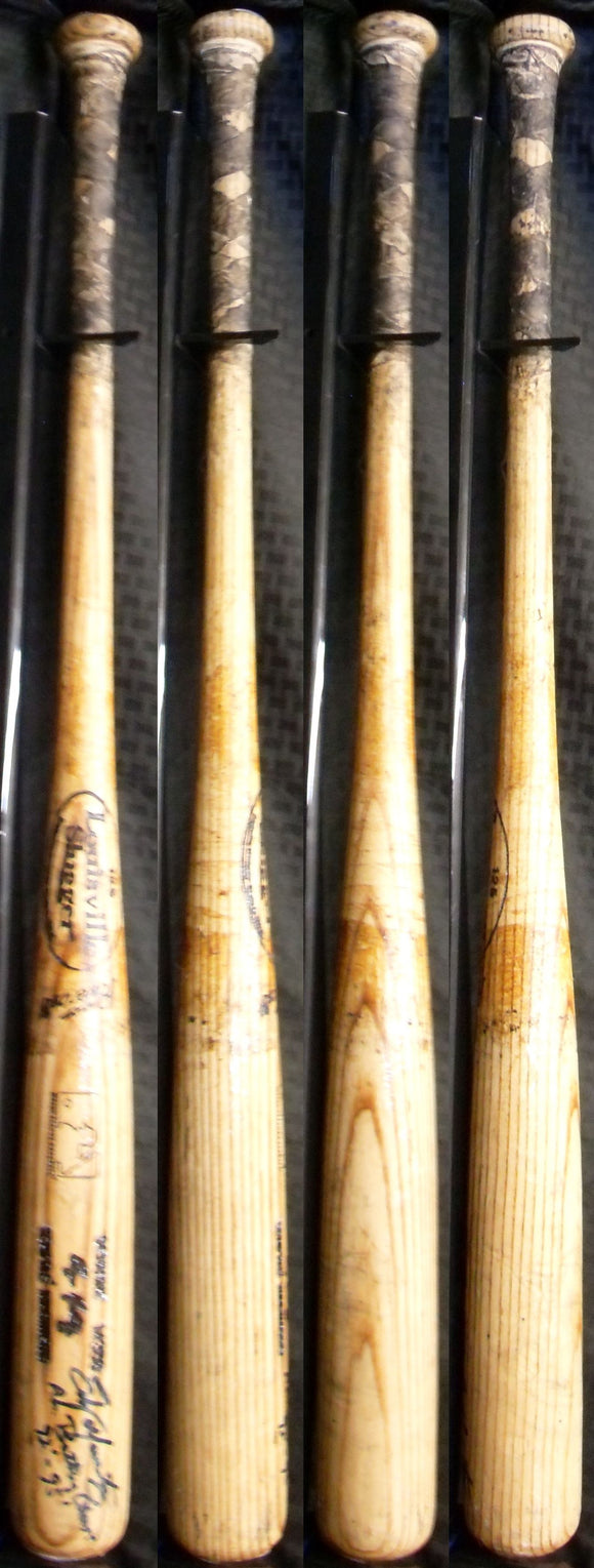 1999 Edgar Martinez Autographed Signed Inscribed Game Used M356 Louisville Slugger Bat PSA DNA GU8