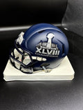 Cliff Avril Autographed Super Bowl 48 Mini Helmet with JSA Certification
