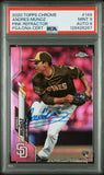 PSA 9/8 2020 Topps Chrome Pink Refractor #149 Andres Munoz RC San Diego Padres Autographed POP1