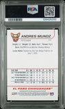 PSA 9/10 2019 Choice El Paso Chihuahuas #15 Andres Munoz RC Autographed POP1