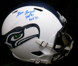 JSA Steve Largent Autographed Signed Inscribed Seattle Seahawks Riddell Flat White Full Size Replica Helmet