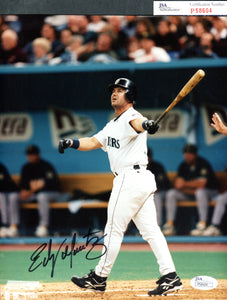 Edgar Martinez Autographed 8x10 Seattle Mariners Photograph B JSA
