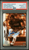 PSA 10/10 2020 Topps Chrome Sepia Refractor #149 Andres Munoz RC San Diego Padres Autographed POP4
