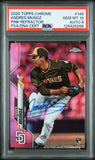 PSA 10/8 2020 Topps Chrome Pink Refractor #149 Andres Munoz RC San Diego Padres Autographed POP3