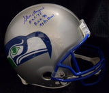 JSA Steve Largent Autographed Signed Inscribed Seattle Seahawks Riddell Silver Full Size Authentic Helmet