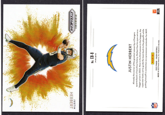 2022 prizm justin herbert colorblast (NM-Near Mint)