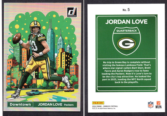 2024 Donruss Downtown! #5 Jordan Love (NM-Near Mint)