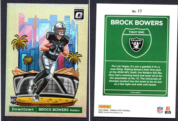 2024 Donruss Optic Downtown #17 Brock Bowers (NM-Near Mint)