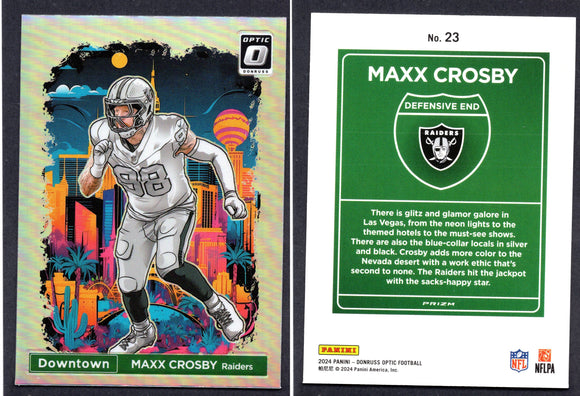 2024 Donruss Optic Downtown #23 Maxx Crosby (NM-Near Mint)