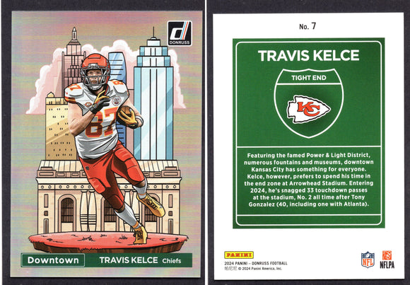 2024 Donruss Downtown! #7 Travis Kelce (NM-Near Mint)