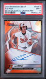 2025 BOWMAN'S BEST BEST OF 2025 AUTOGRAPHS #B25-II IKE IRISH BEST OF 2025 AU-ORANGE REF /25 PSA 9