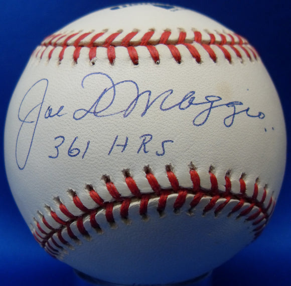 JSA Joe DiMaggio Autographed Signed INSCR LE /361 MLB Comm. Baseball