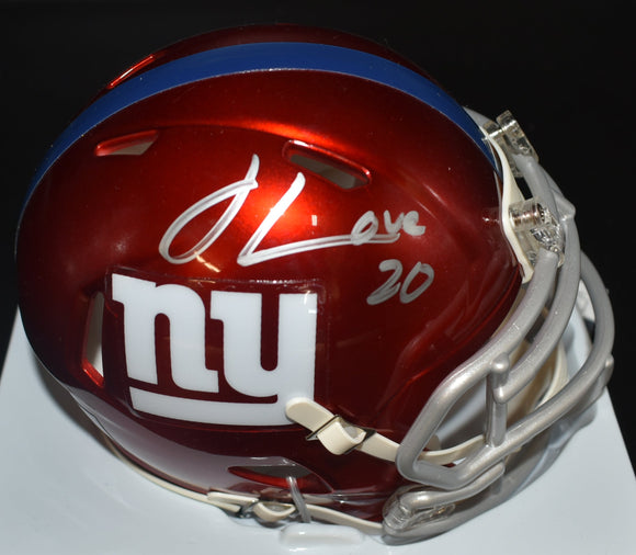 Julian Love Signed NY Giants Flash Style Mini Helmet JSA COA