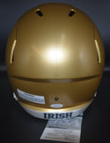 Julian Love Signed Notre Dame Full Size Replica Helmet w/ Play Like a Champion Today Inscription JSA COA
