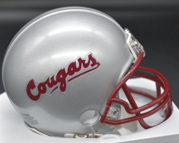 WSU Washington State University Cougars Mini Helmet Silver Retro Style Unsigned