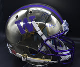 Jake Browning UW Full Size Gold Chrome Replica Helmet JSA