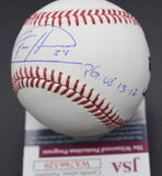 Felix Hernandez MLB Baseball w/Perfect Game Inscription JSA COA