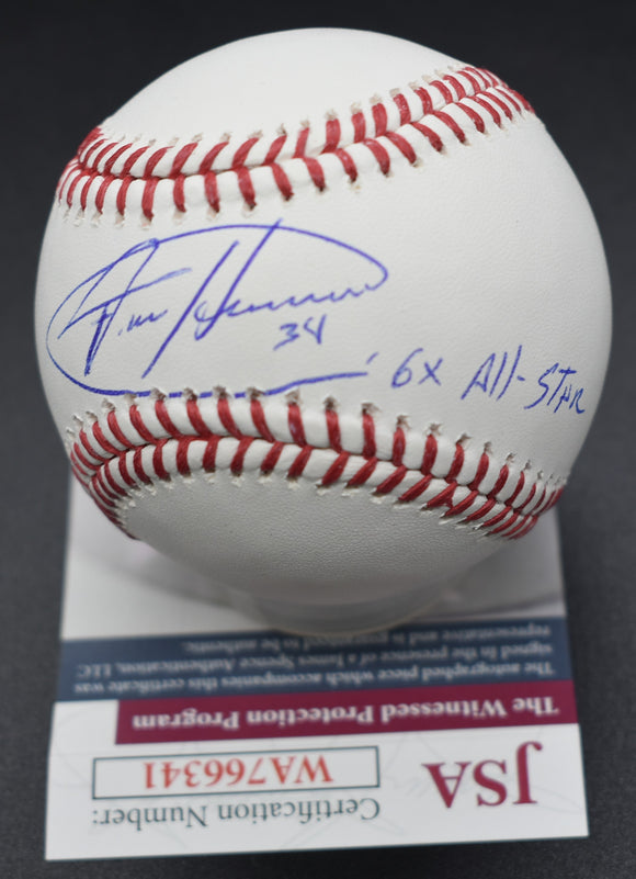 Felix Hernandez MLB Baseball w/6x All Star Inscription JSA COA